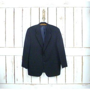 Vintage black / slate grey wool sportcoat